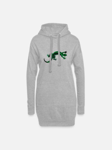 Gecko - Hoodie-Kleid - Grau meliert