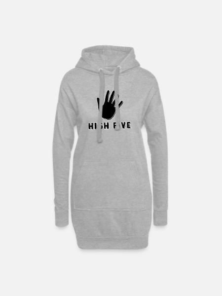 High Five - Hoodie-Kleid - Grau meliert