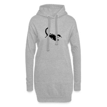 Skorpion Sternzeichen und Wüstentier mit Stachel - Hoodie-Kleid - Grau meliert - Vorne
