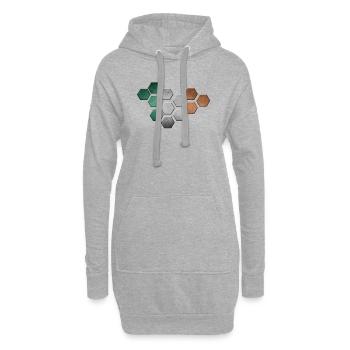 Irlande - Sweat-shirt à capuche long Femme - gris chiné - Devant