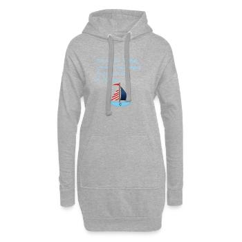 vent - Sweat-shirt à capuche long Femme - gris chiné - Devant