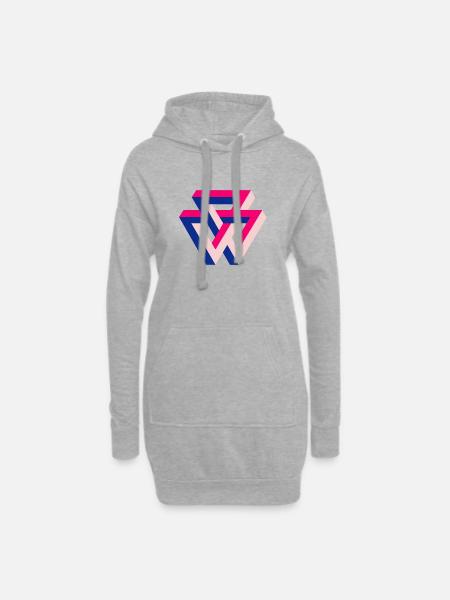 Profondeurs d'impossibilité - Sweat-shirt à capuche long Femme - gris chiné