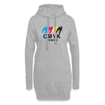 CMYK Superhelden - Hoodie-Kleid - Grau meliert - Vorne