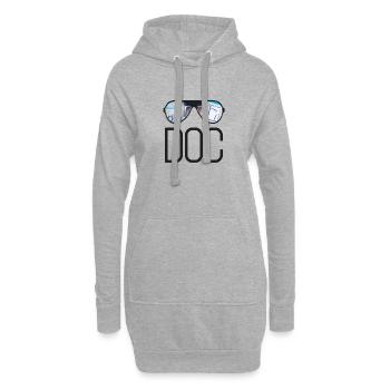 Doktor Arzt Mediziner - Hoodie-Kleid - Grau meliert - Vorne
