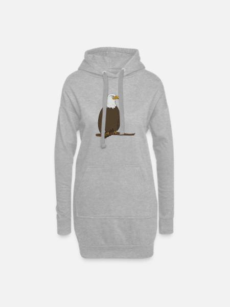 Adler - Hoodie-Kleid - Grau meliert