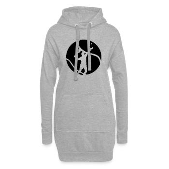 Tennis serve men - Hoodie Dress - heather grey - Front