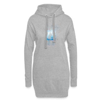 22 - Hoodie-Kleid - Grau meliert - Vorne