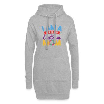 Je suis une autisme fière Maman - Sweat-shirt à capuche long Femme - gris chiné - Devant