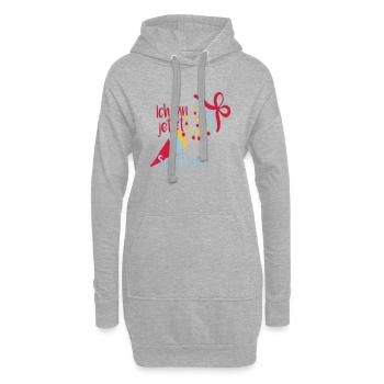 Schulanfang - Hoodie-Kleid - Grau meliert - Vorne