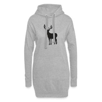 Reh - Hoodie-Kleid - Grau meliert - Vorne