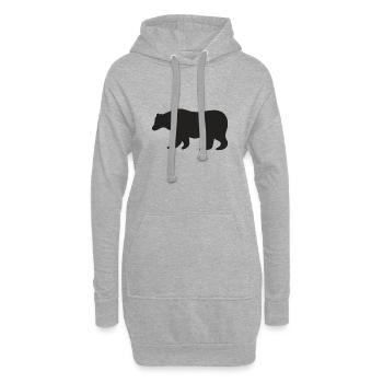 Bear - Sweat-shirt à capuche long Femme - gris chiné - Devant