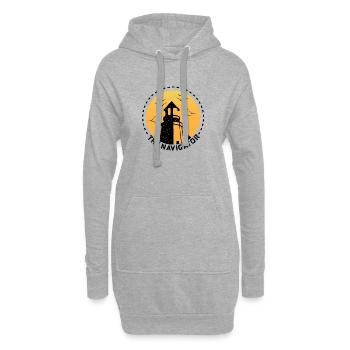 navigator leuchtturm welle wasser baltic.sh.desig - Hoodie-Kleid - Grau meliert - Vorne