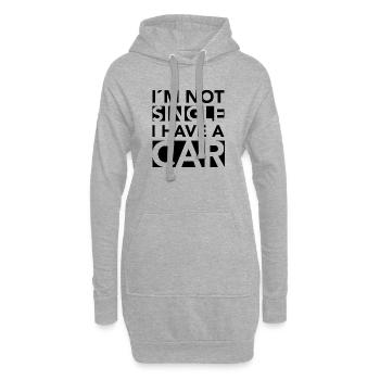 Auto Hobby Single Geschenkidee - Hoodie-Kleid - Grau meliert - Vorne