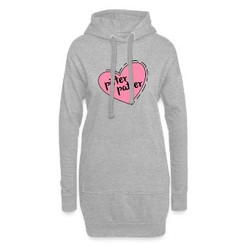 Lapin doux animal amour amour cadeau doux - Sweat-shirt à capuche long Femme - gris chiné - Devant