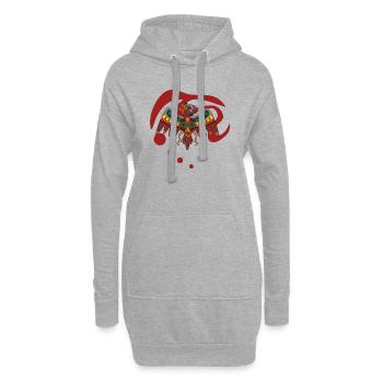 Falke - Hoodie-Kleid - Grau meliert - Vorne