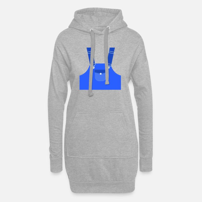 Typischer Blaumann - Hoodie-Kleid - Grau meliert