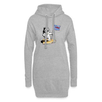 Panda Kosmonaut - Hoodie-Kleid - Grau meliert - Vorne