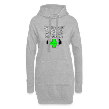 MANCHE MACHEN DIE ÄRZTCHEN ICH BIN UNWOHL - Hoodie-Kleid - Grau meliert - Vorne