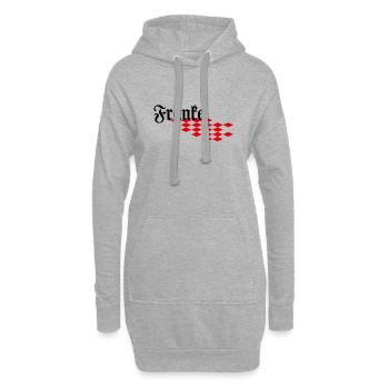 Franke Shirt Geschenk - Hoodie-Kleid - Grau meliert - Vorne