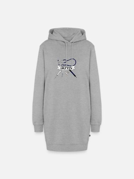 Ärztin - Hoodie-Kleid - Grau meliert