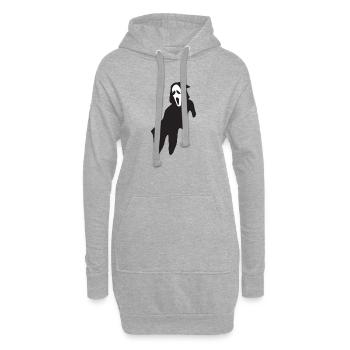 cri - Sweat-shirt à capuche long Femme - gris chiné - Devant