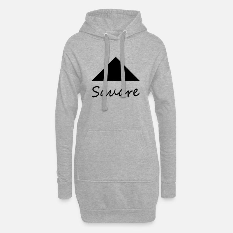Wrong Square Shape - Hoodie Dress - heather grey