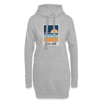 Retro Soforbildkamera Strand Sonnenuntergang - Hoodie-Kleid - Grau meliert - Vorne