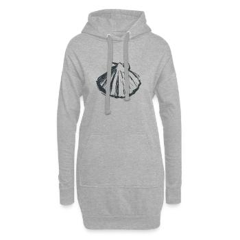 Camino de Santiago. Saint-Jacques. T-shirt thé - Sweat-shirt à capuche long Femme - gris chiné - Devant