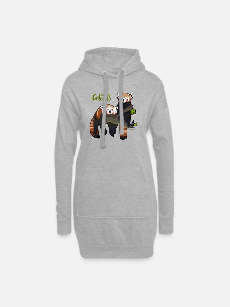 Freunde - Hoodie-Kleid - Grau meliert