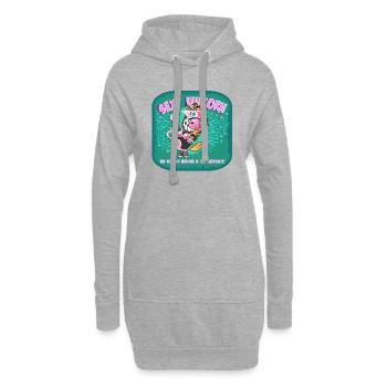 Licorne sexy, licorne nette en lingerie - Sweat-shirt à capuche long Femme - gris chiné - Devant