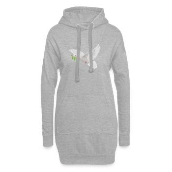 Taube Frieden Polygon - Hoodie-Kleid - Grau meliert - Vorne