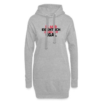 Is mir eigentlich ziemlich egal Geschenk - Hoodie-Kleid - Grau meliert - Vorne