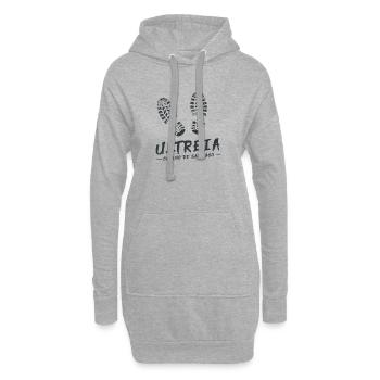 Camino de Santaigo. Jakobsweg. Ultreia T-Shirt Tee - Hoodie-Kleid - Grau meliert - Vorne