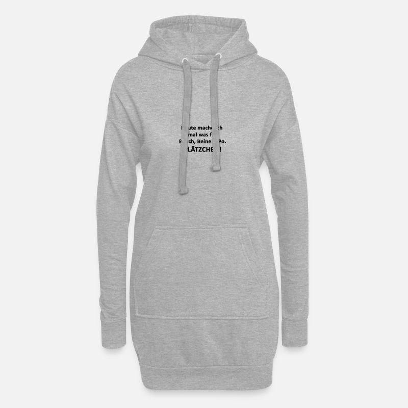 Plätzchen - Hoodie-Kleid - Grau meliert