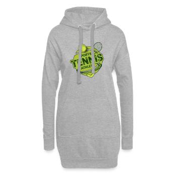 T-shirt cadeau de motivation tennis - Sweat-shirt à capuche long Femme - gris chiné - Devant
