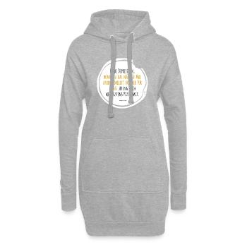 Depression Pizza noir-jaune - Sweat-shirt à capuche long Femme - gris chiné - Devant