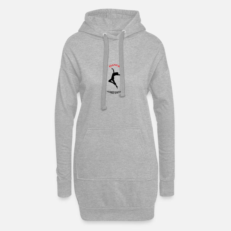 danse - Sweat-shirt à capuche long Femme - gris chiné