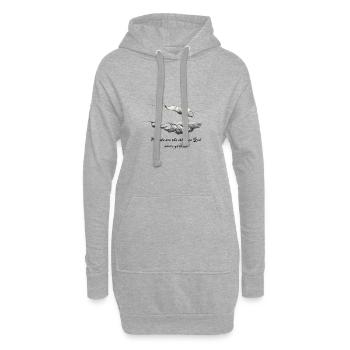 Friendship, amis, amitiés, frères et sœurs, - Sweat-shirt à capuche long Femme - gris chiné - Devant