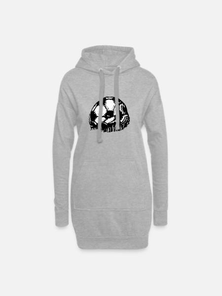Ballon de handball - Sweat-shirt à capuche long Femme - gris chiné