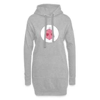 Glücksbärchi Gewicht - Hoodie-Kleid - Grau meliert - Vorne
