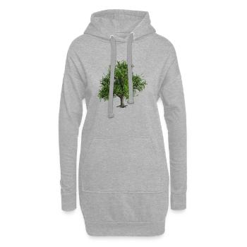 Bäume - Hoodie-Kleid - Grau meliert - Vorne
