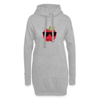 Apple - Lunettes de soleil - Drôle - Sweat-shirt à capuche long Femme - gris chiné - Devant