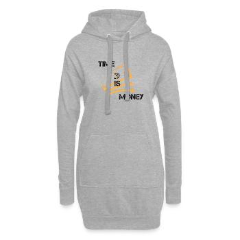 Geld - Hoodie-Kleid - Grau meliert - Vorne