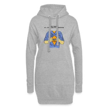 IT Spezialist - Hoodie-Kleid - Grau meliert - Vorne