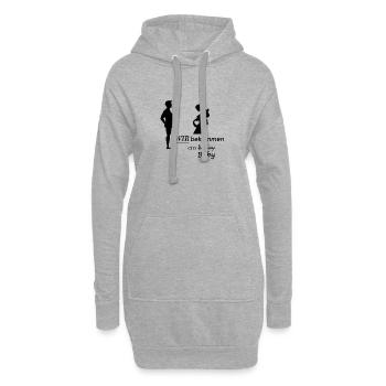 Wir bekommen ein Baby - Hoodie-Kleid - Grau meliert - Vorne