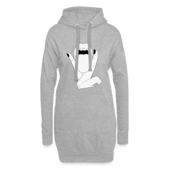 Lécher le doigt sexy t-shirt drôle - Sweat-shirt à capuche long Femme - gris chiné - Devant