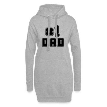 No 1 Dad - Hoodie-Kleid - Grau meliert - Vorne