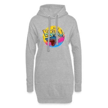 RetkuOriginals - GreatWhite - Hoodie-Kleid - Grau meliert - Vorne