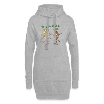 Brazil Dance / / Cadeau idée cadeau - Sweat-shirt à capuche long Femme - gris chiné - Devant