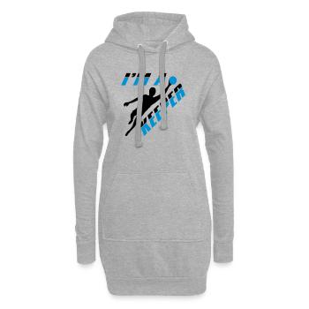 i am a keeper torwart torhueter halten fussball sc - Hoodie-Kleid - Grau meliert - Vorne